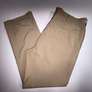 PGA Tour‎ Mens Khaki Golf Pants Size 40x32 Polyester Flat Front